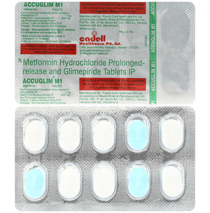 Accuglim M 1mg/500mg Tablet
