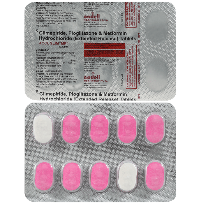 Accuglim MP 1mg/500mg/15mg Tablet