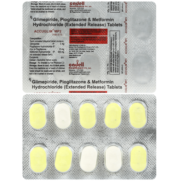 Accuglim MP 2mg/500mg/15mg Tablet