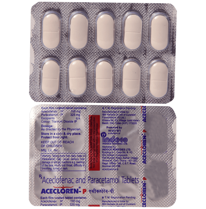 Acecloren P Tablet 100mg/325mg