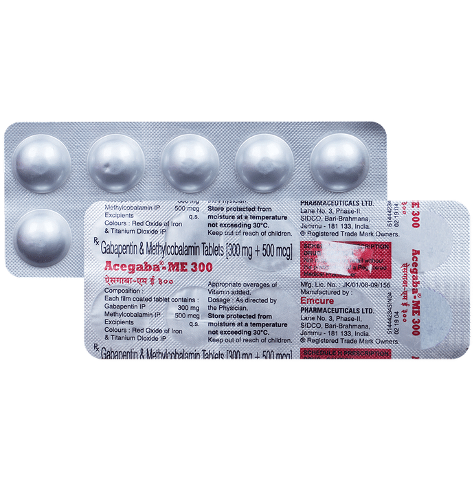 Acegaba ME 300mg/500mcg Tablet