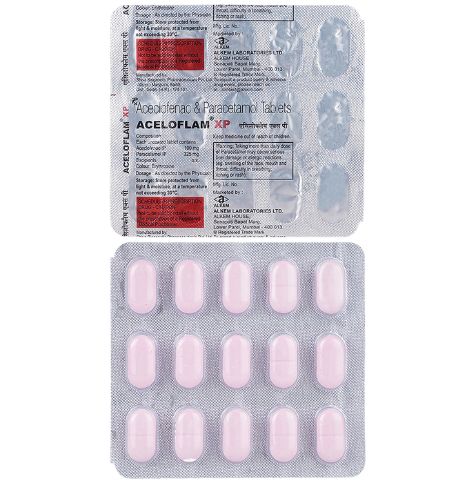 Aceloflam XP 100 mg/325 mg Tablet