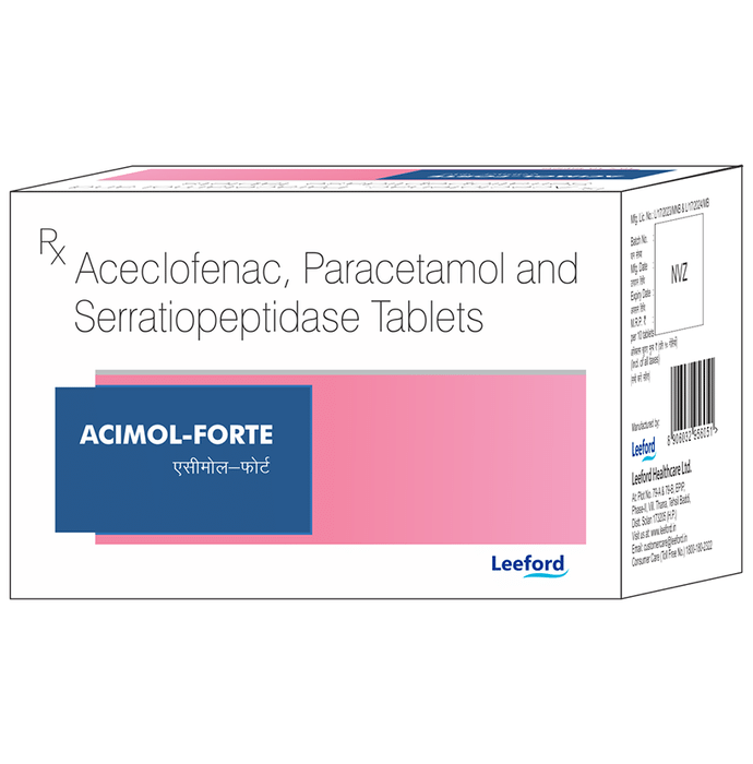 Acimol Forte 100mg/325mg/15mg Tablet