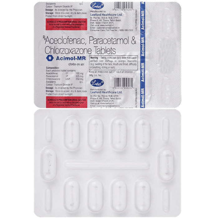 Acimol MR 100mg/325mg/250mg Tablet