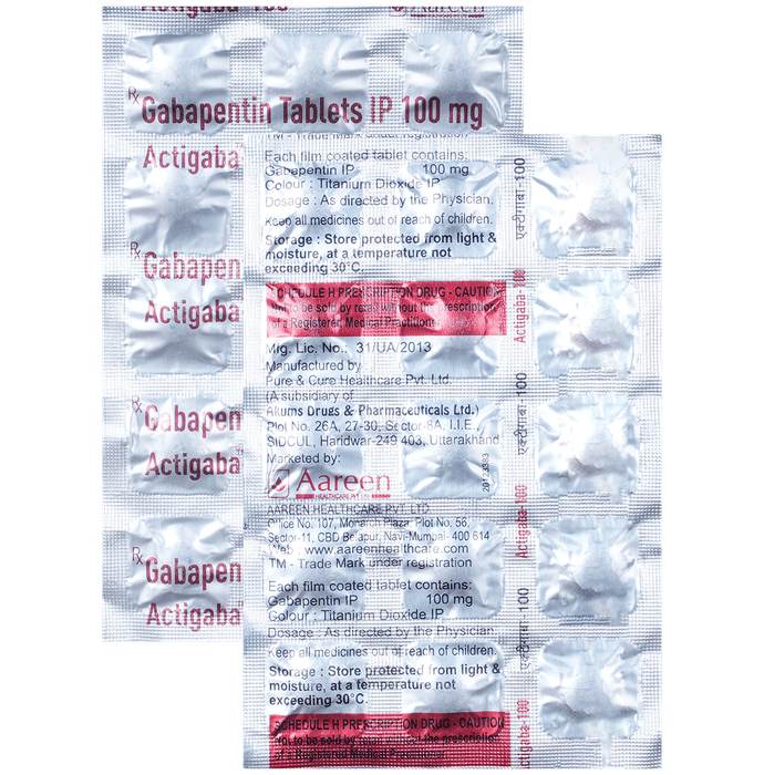 Actigaba 100mg Tablet