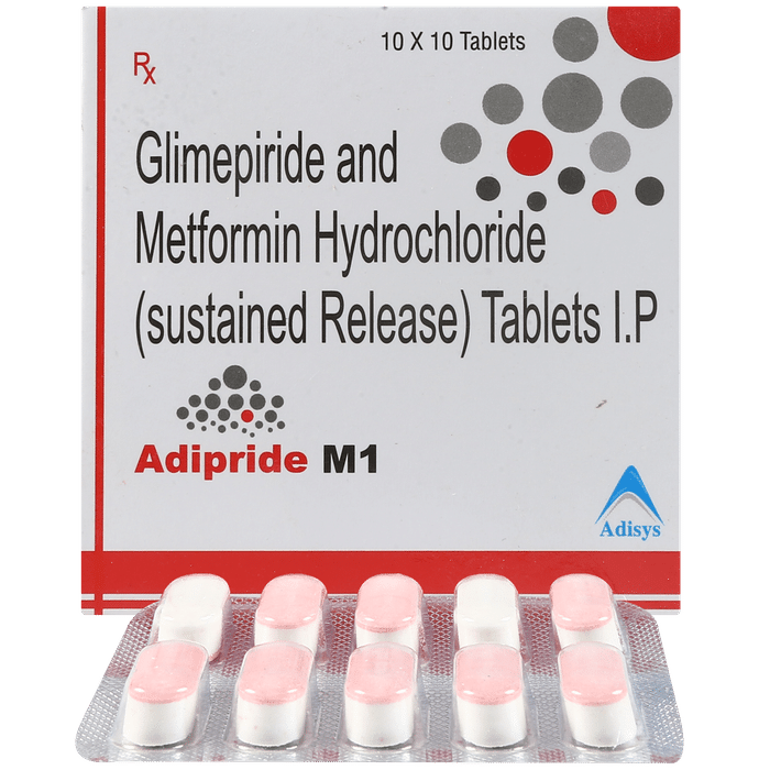 Adipride M 1mg/500mg Tablet SR