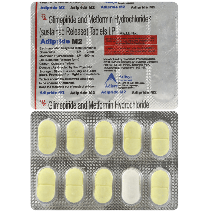 Adipride M 2mg/500mg Tablet SR