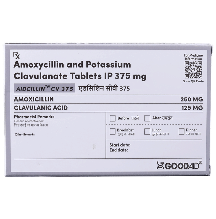 Aidcillin CV 375 Tablet