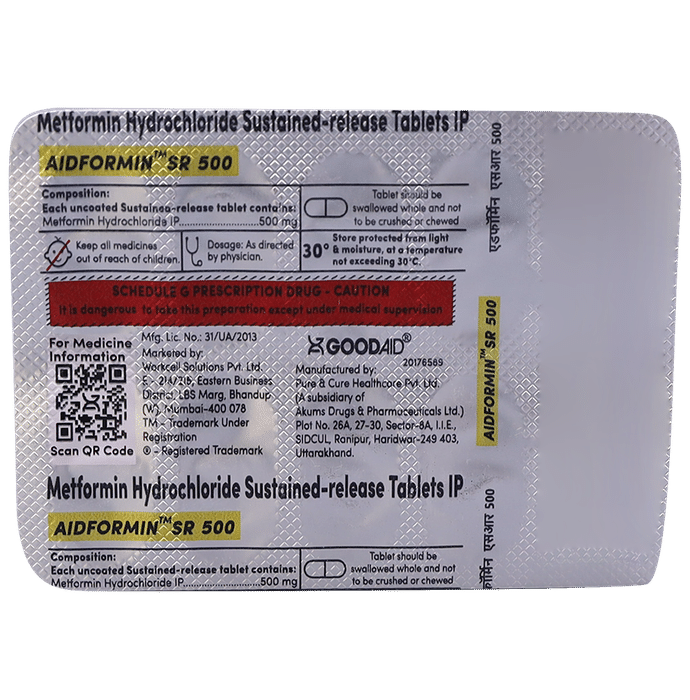 Aidformin SR 500 Tablet