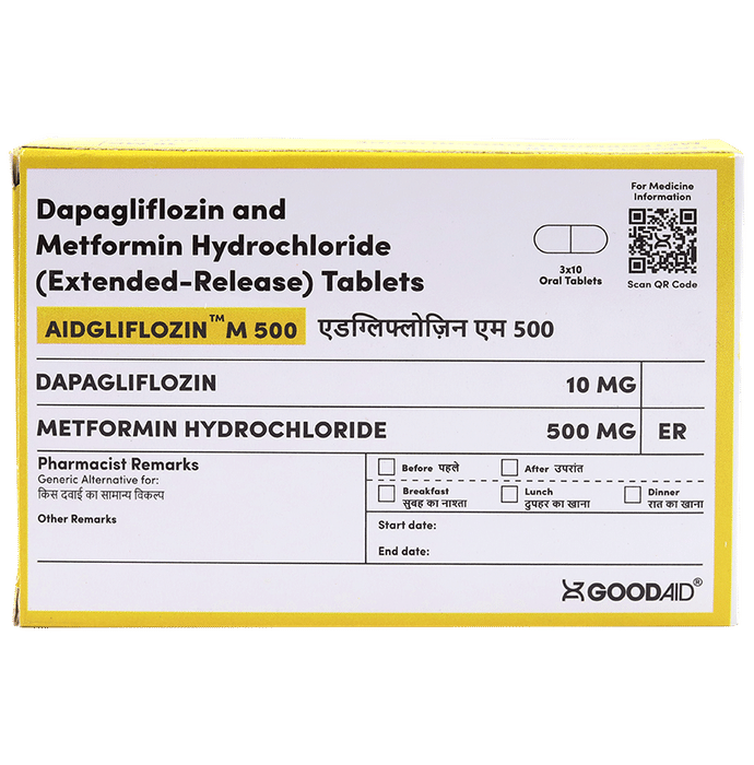 Aidgliflozin M 500 Tablet ER