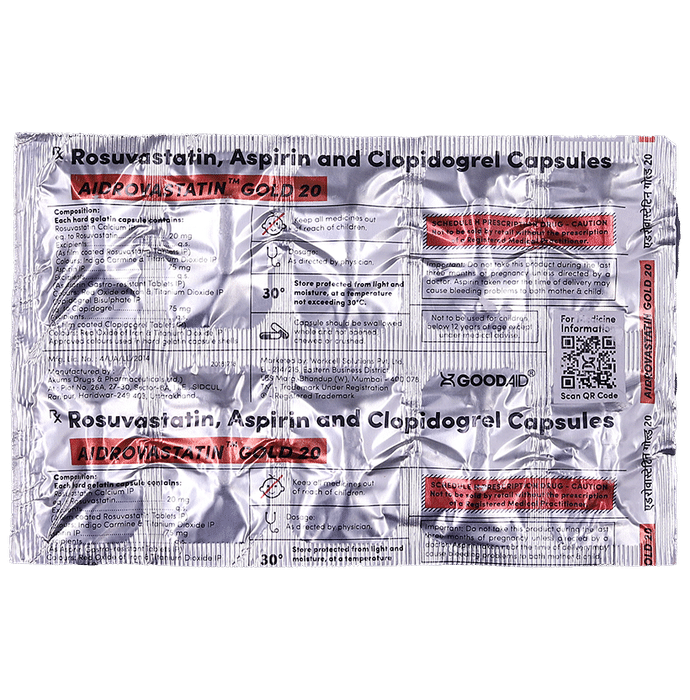 Aidrovastatin Gold 20 Capsule