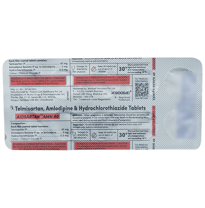 Aidsartan AMH 40 Tablet