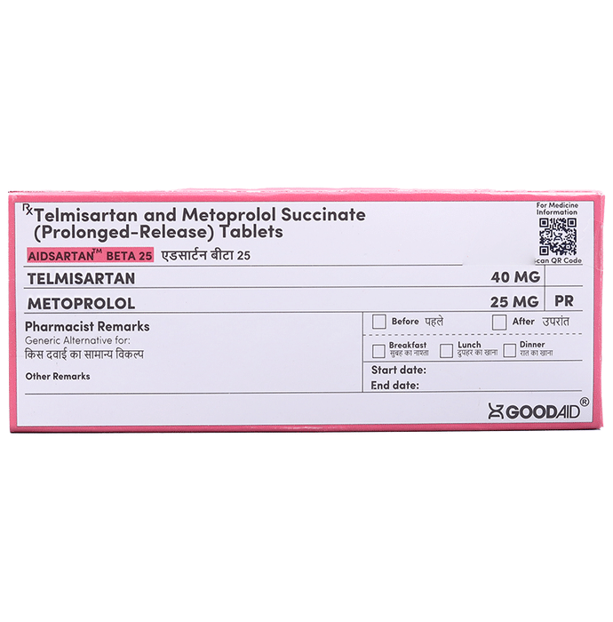 Aidsartan Beta 25 Tablet PR