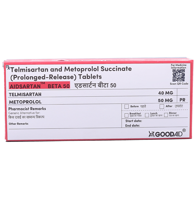 Aidsartan Beta 50 Tablet PR