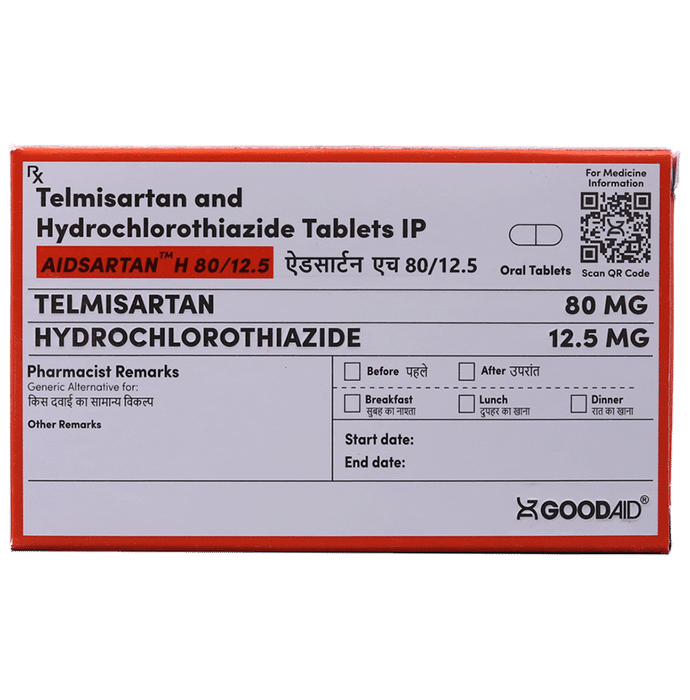 Aidsartan H 80/12.5 Tablet