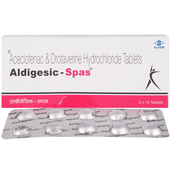 Aldigesic Spas 80mg/100mg Tablet