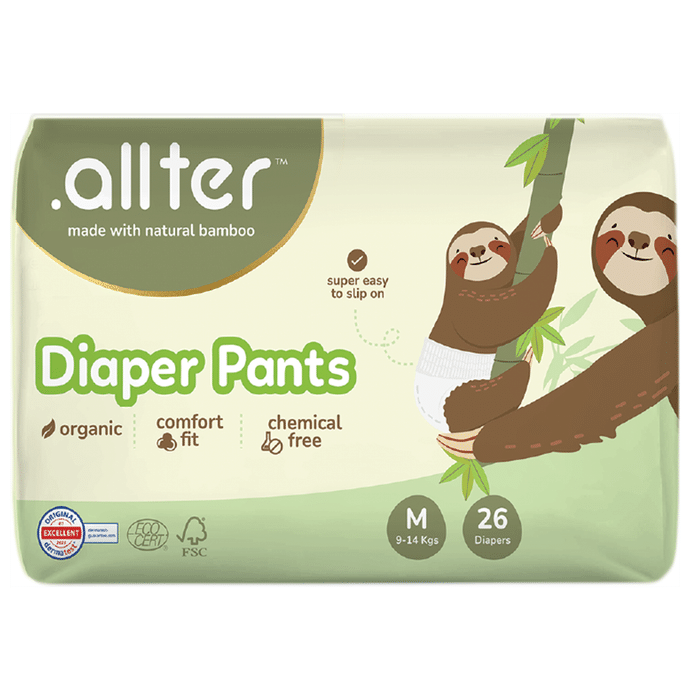.allter Organic Bamboo Chemical Free Diaper Pant Medium