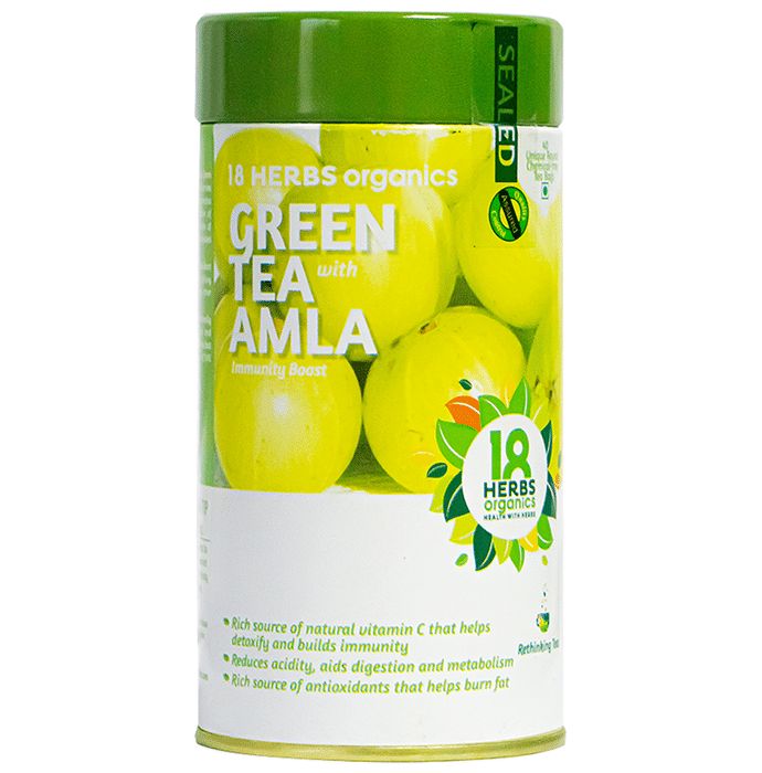 18 Herbs Organics Green Tea Bag (1.25gm Each) with Amla