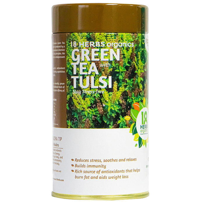 18 Herbs Organics Green Tea Bag (1.25gm Each) with Tulsi