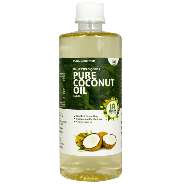 18 Herbs Organics Pure Coconut Oil Edible