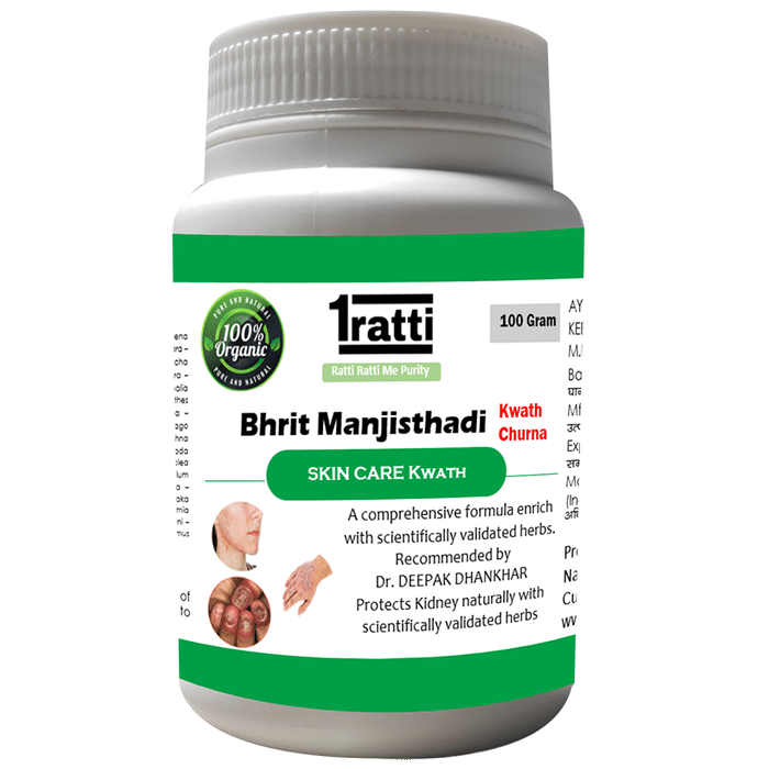 1ratti Bhrit Manjisthadi Kwath Churna (100gm Each)
