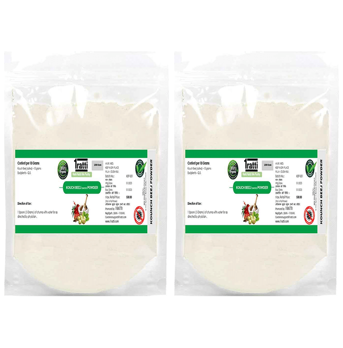 1ratti Kounch Beej (Safed) Powder (1000gm Each)