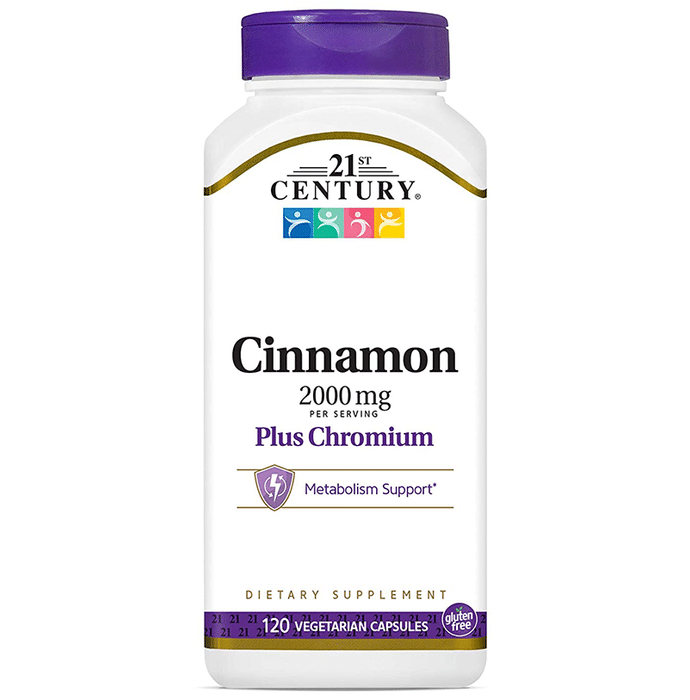 21st Century Cinnamon 2000mg Plus Chromium Vegetarian Capsule