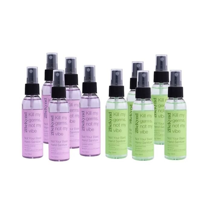 2Bekynd Hand Sanitizer (59ml Each) 5 Peppermint Fresh & 5 Soothing Lavender
