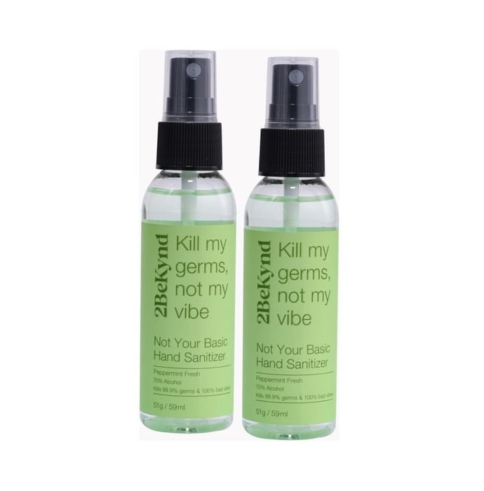 2Bekynd Hand Sanitizer (59ml Each) Peppermint Fresh
