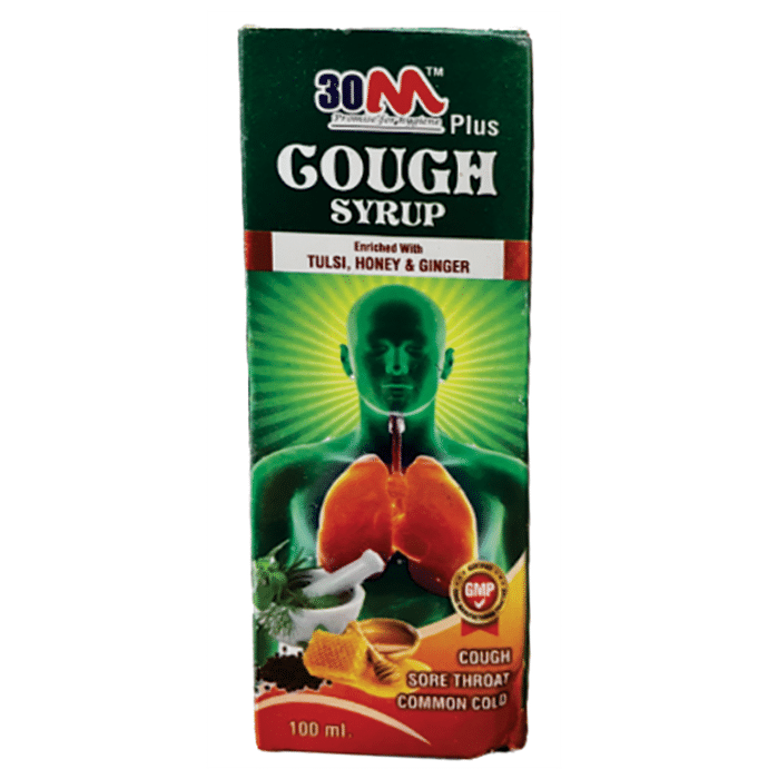 30M Plus Cough Syrup (100ml Each) Tulsi, Honey & Ginger
