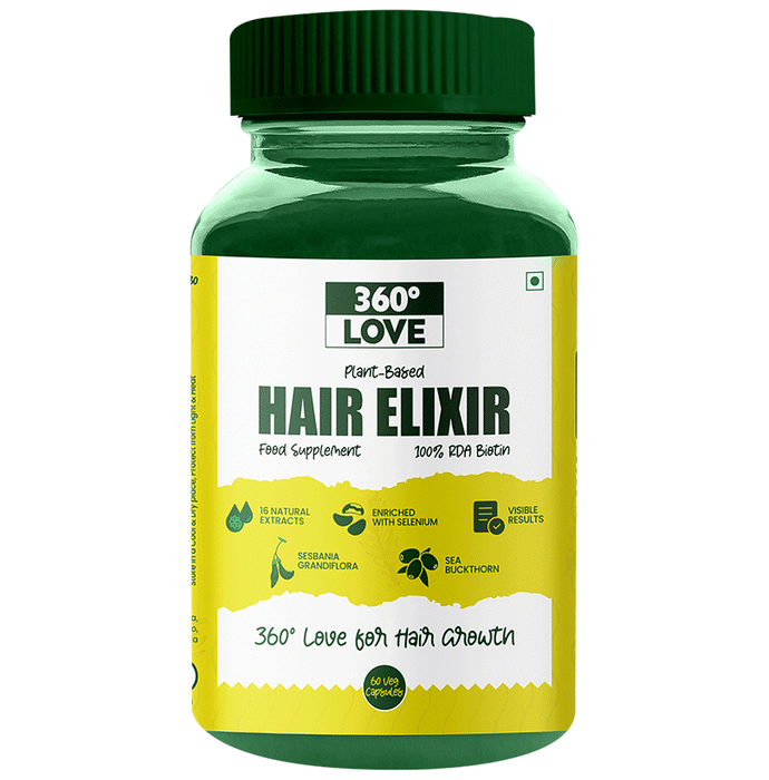 360? Love Hair Elixir Veg Capsule