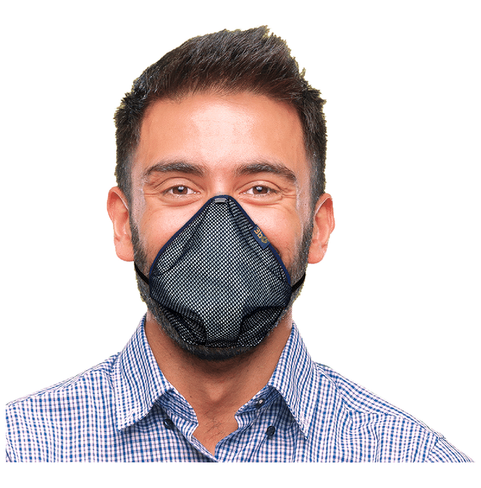 3bo Small Deltoid Turbo Face Mask in Navy Mesh with Navy Binding