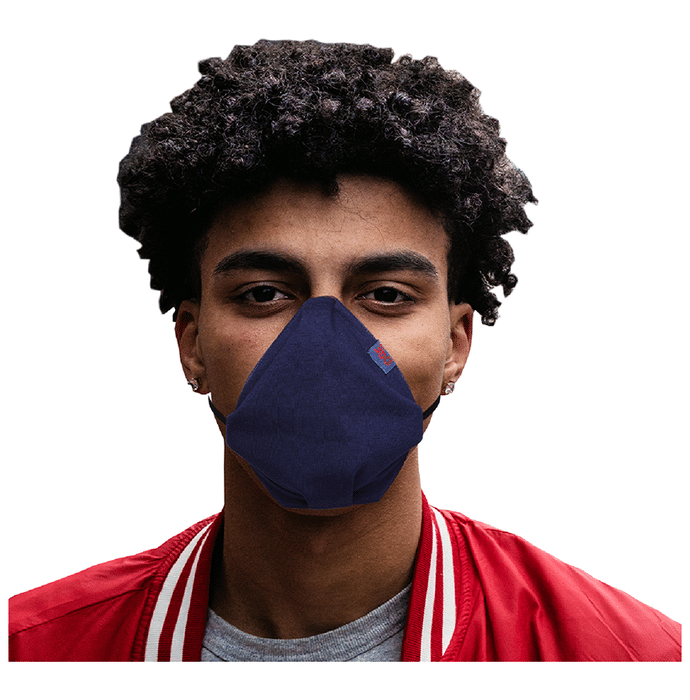 3bo XL Navy Deltoid Lite Face Mask with Knit Fabric