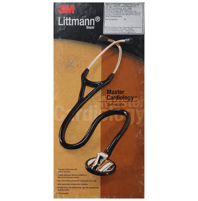 3M Littmann 2163 Master Cardiology Stethoscope, Burgundy Tube, 27 Inch