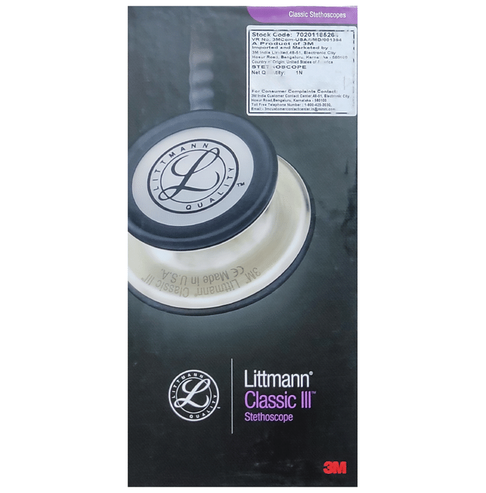 3M Littmann 5623 Classic III Stethoscope, Caribbean Blue Tube, 27 Inch