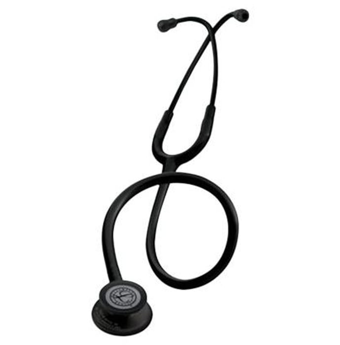 3M Littmann Classic III Stethoscope, Black Edition Chestpiece, Black Tube, 27 inch, 5803