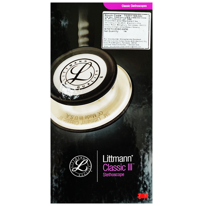 3M Littmann Classic III Stethoscope, Gray Tube, 27 inch, 5621