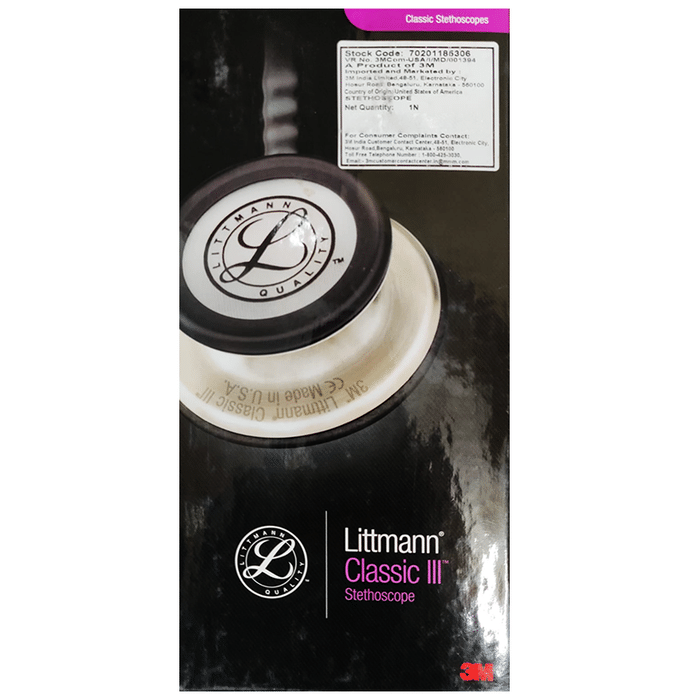 3M Littmann Classic III Stethoscope, Plum Tube, 27 inch, 5831