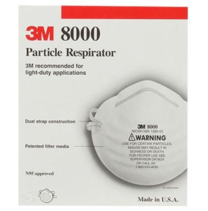 3M N95 8000 Particle Respirator Mask