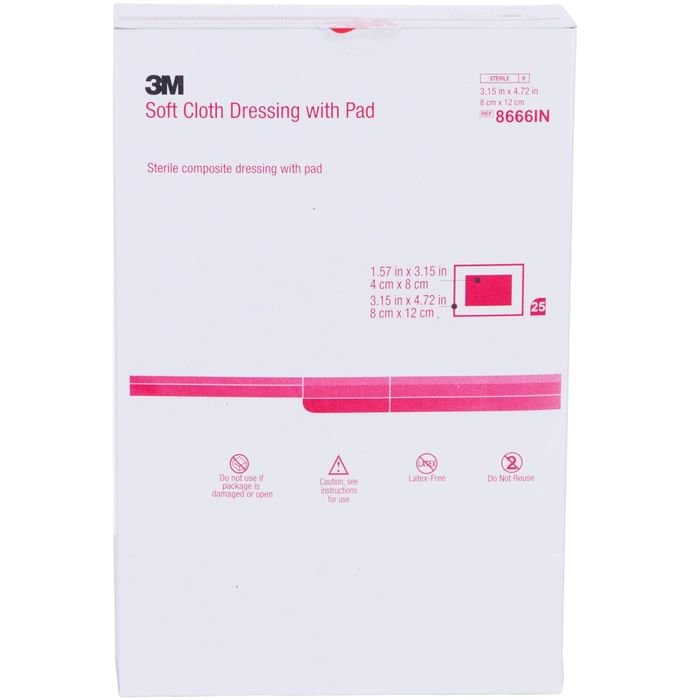 3M Soft Cloth Dressing with Pad 8666A