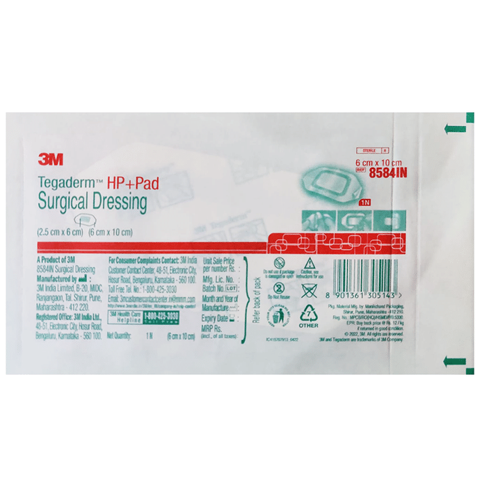 3M Tegaderm HP+ Pad Dressing 8584 6cm x 10cm