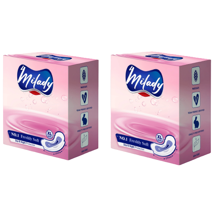 4Milady Freshly Soft Day & Night Protection Sanitary Pads (34 Each)