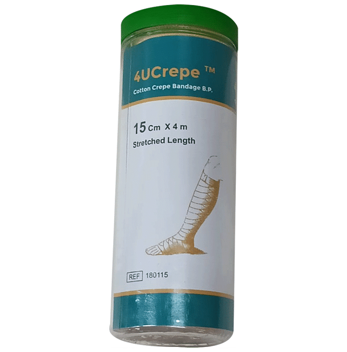 4UCrepe Cotton Crepe Bandage 15x4cm