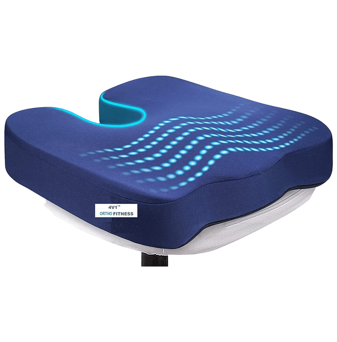 4V1 CX 8 Coccyx Orthopedic Seat Cushion Standard Blue