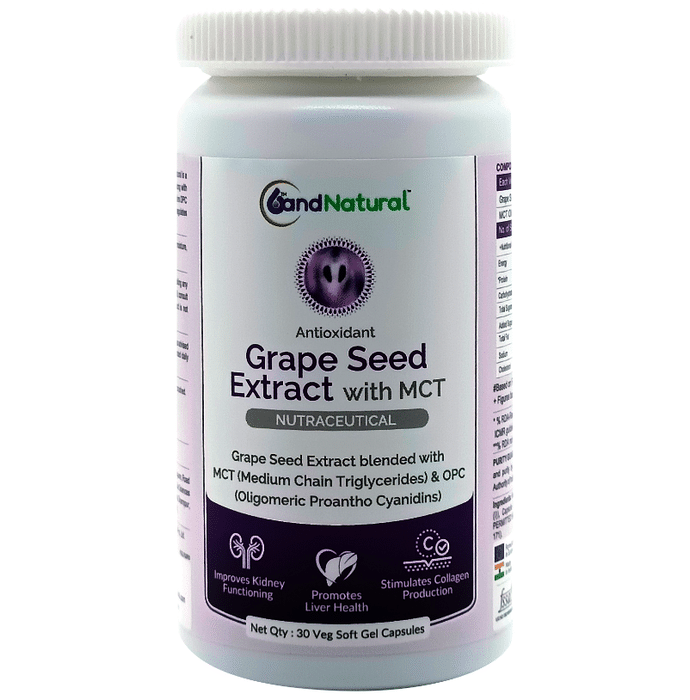 6th and Natural Grape Seed Extract with MCT Veg Softgel Capsule
