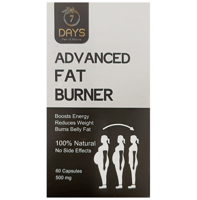 7Days 100% Safe & Natural Fat Burner 500mg Capsule