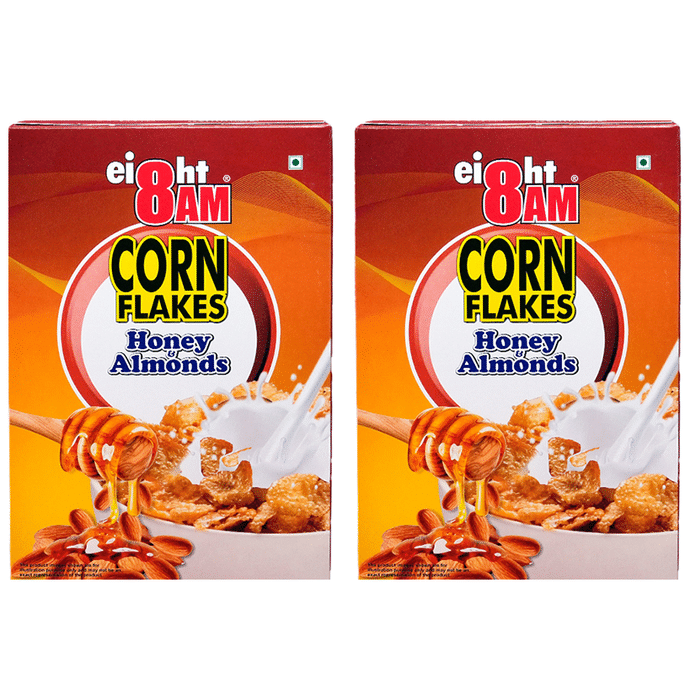8AM Corn Flakes (300gm Each) Honey Almonds