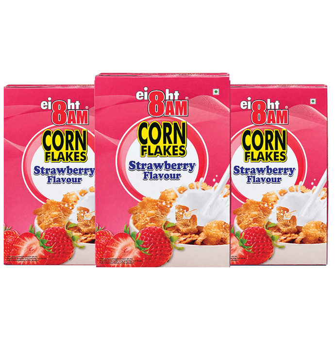 8AM Corn Flakes (300gm Each) Strawberry