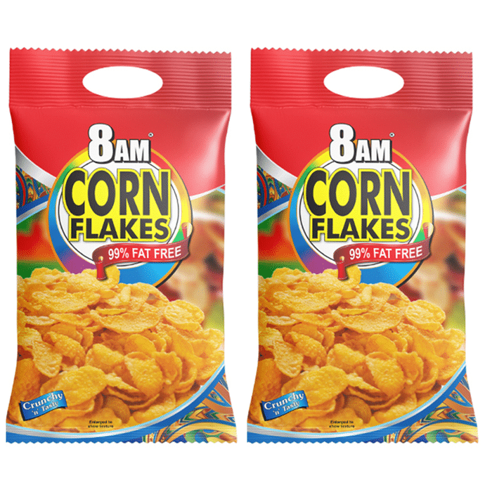 8AM Corn Flakes 99% Fat Free (500gm Each)