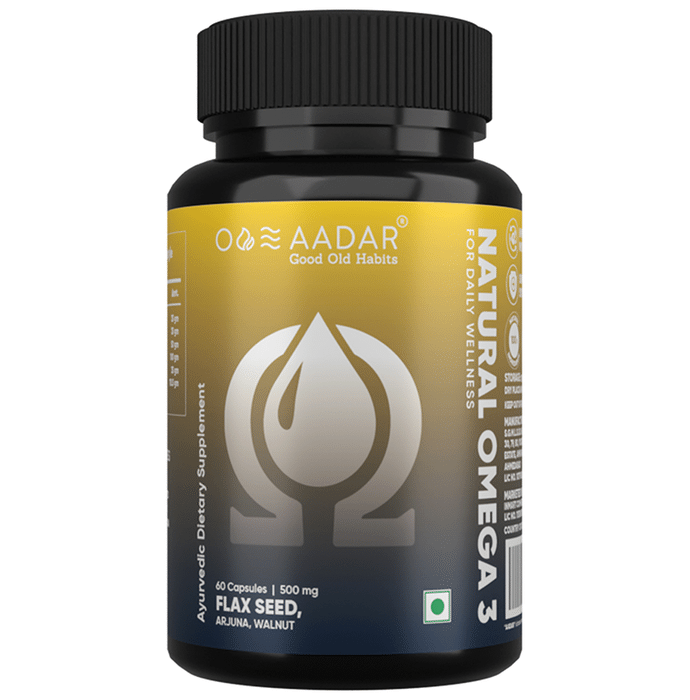 Aadar Natural Omega 3, 500mg Capsule
